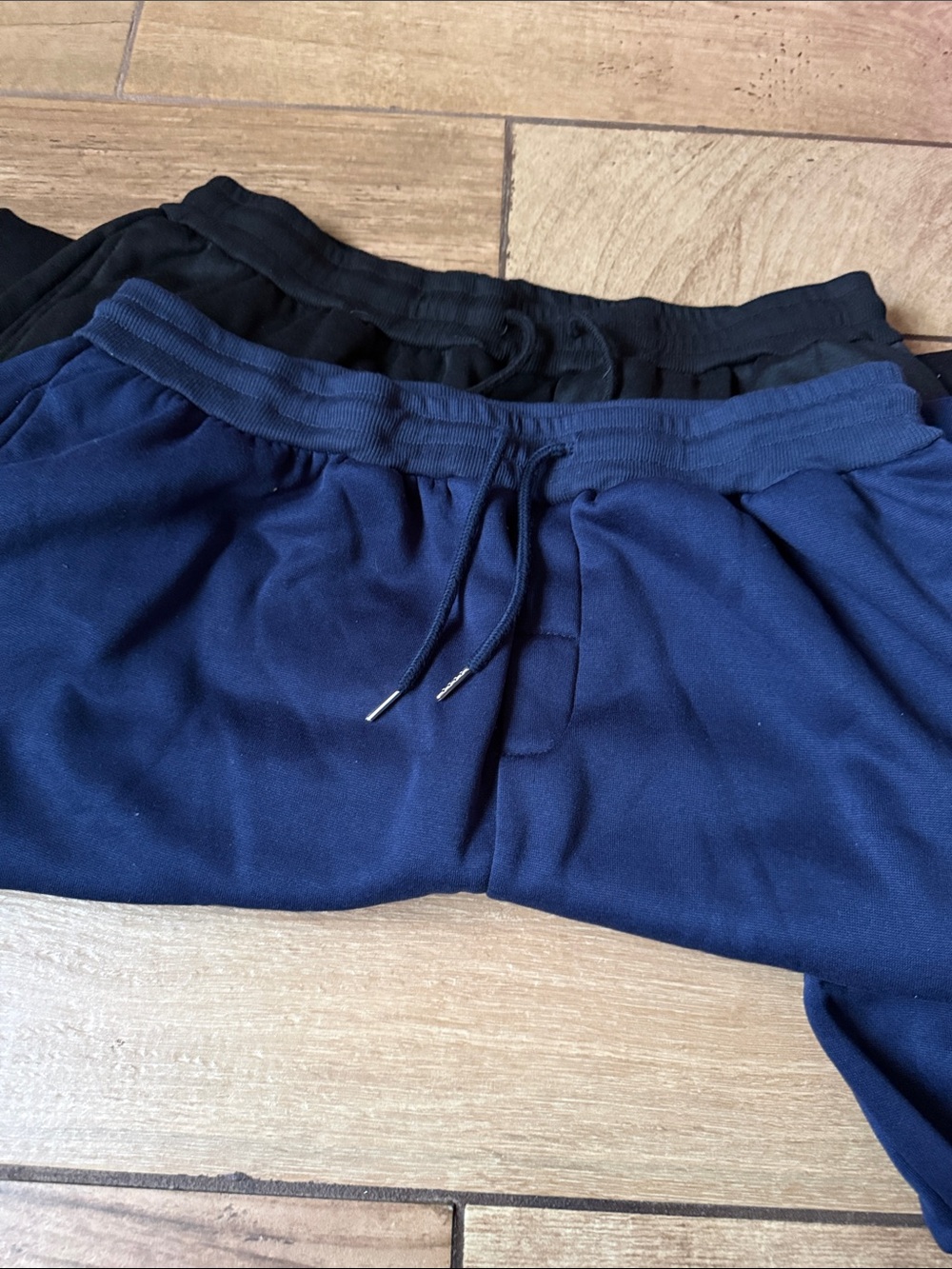Classic Drawstring Sweatpants - 1 Navy and 1 Black pair